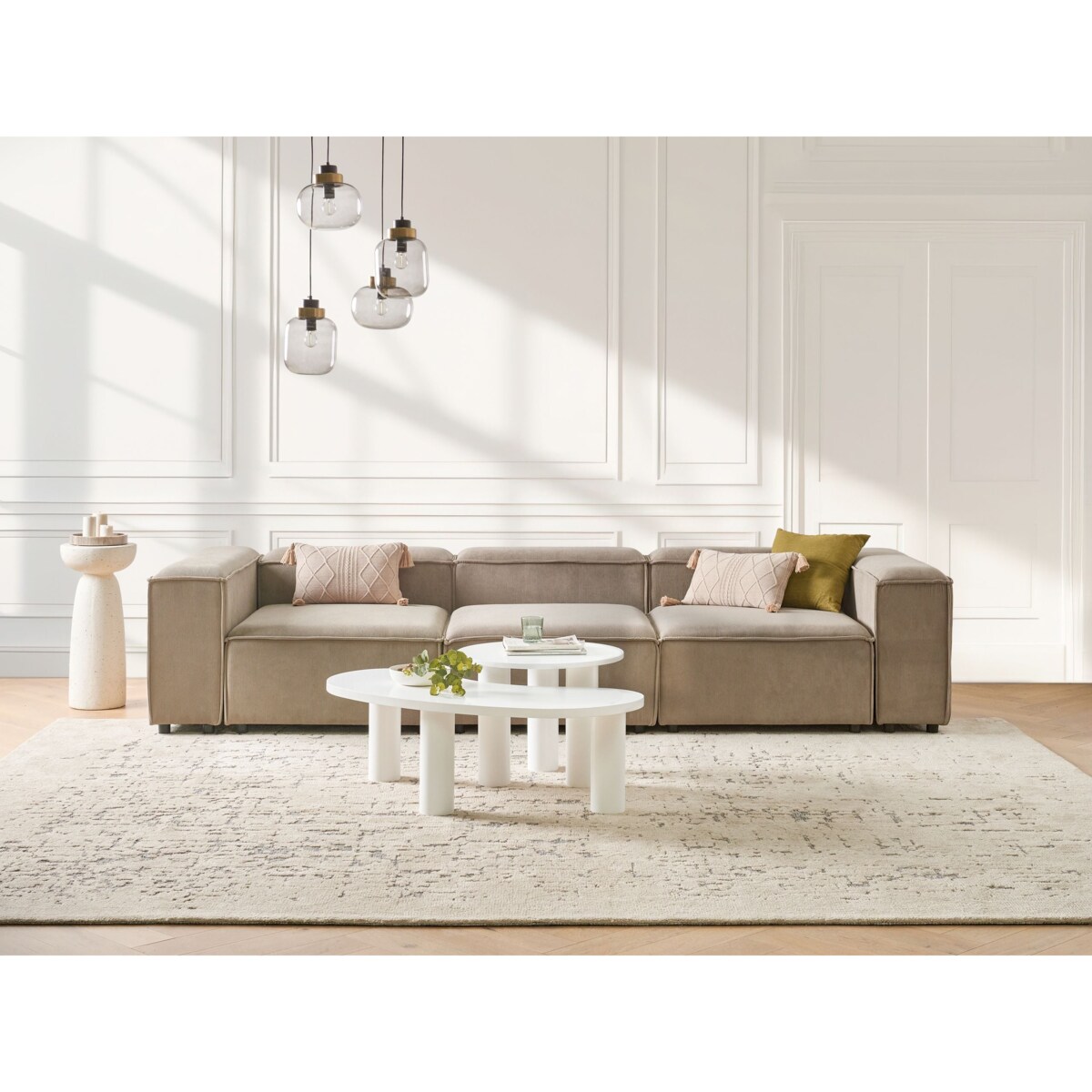 ARDAL dla 3 osób Sofa modułowa Jasnobrązowy Sztruks