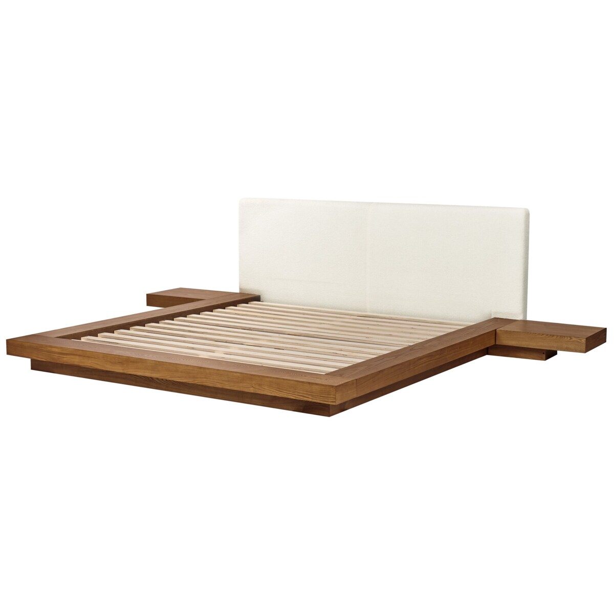 Łóżko LED Boucle ZEN 180 x 200 cm LED Jesion naturalny