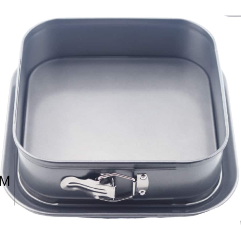 kwadratowa forma do pieczenia 27,5x27,5x8 tortownica, stal weglowa