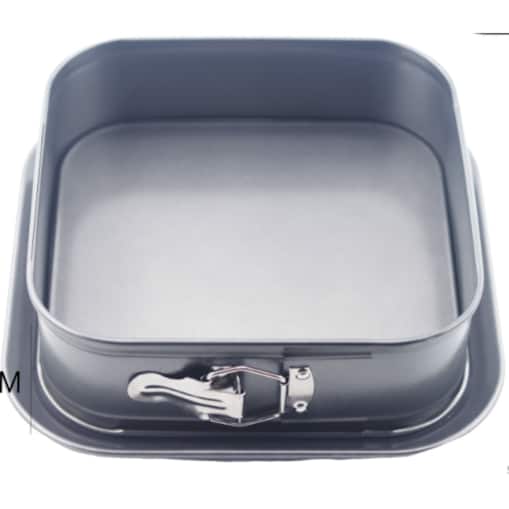 kwadratowa forma do pieczenia 27,5x27,5x8 tortownica, stal weglowa