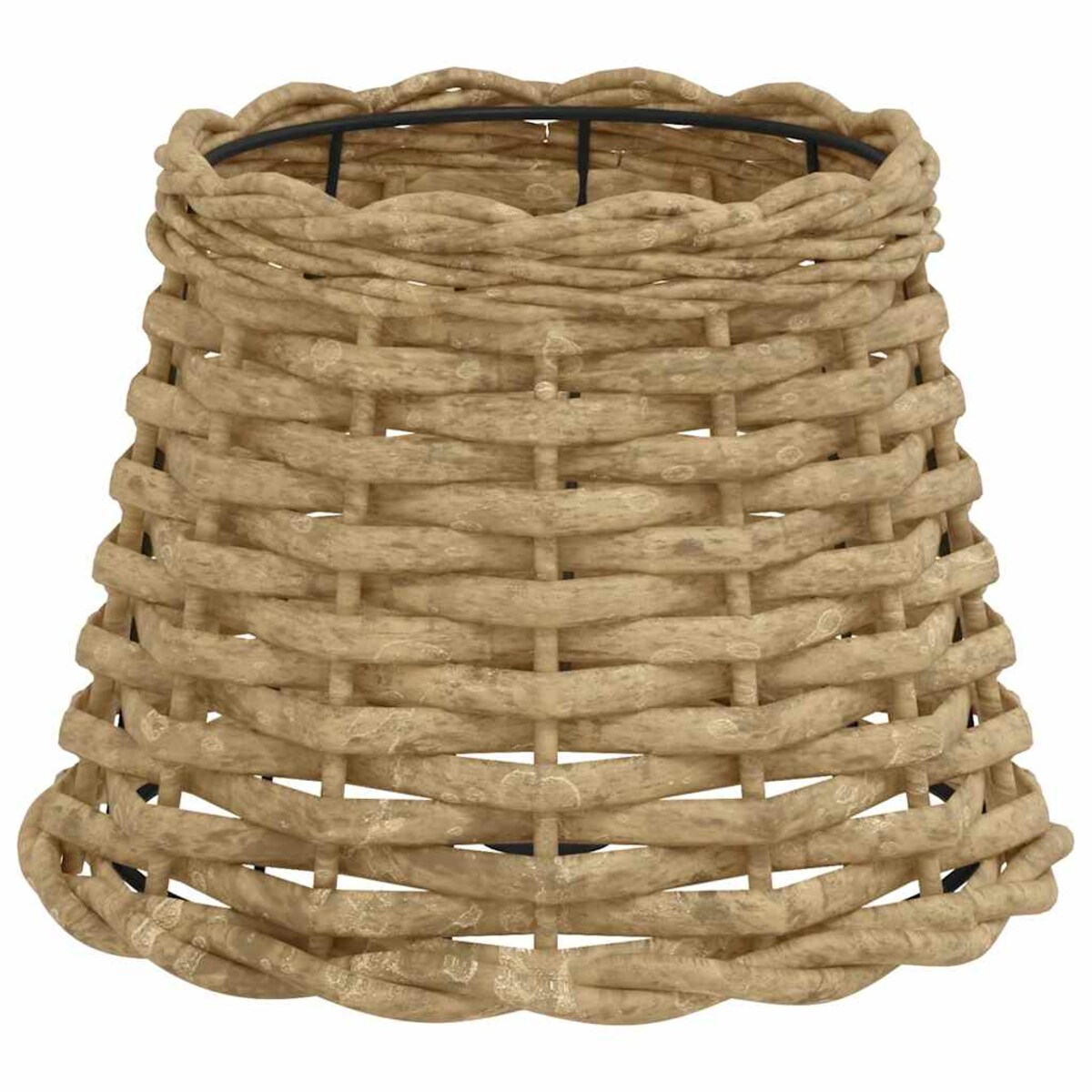 vidaXL Klosz do lampy, brązowy, Ø20x15 cm, wiklina