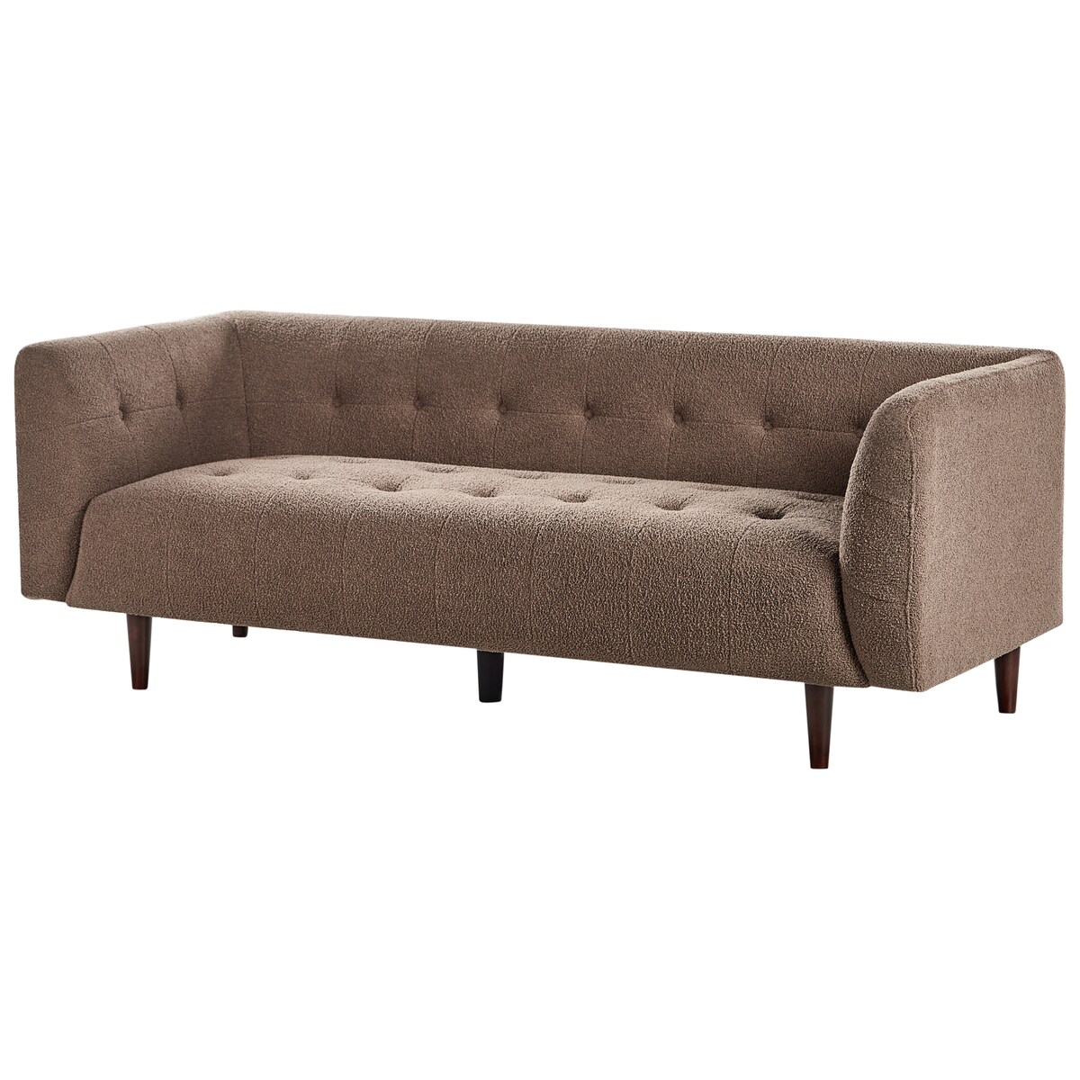 Sofa dla 3 osób BYSKE Boucle Brązowy