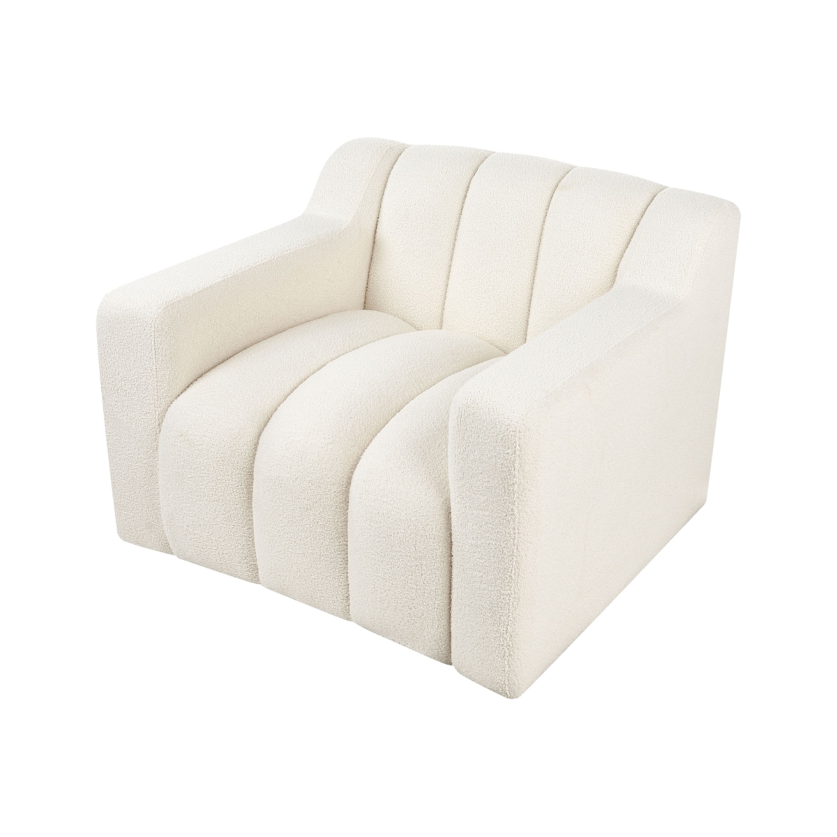 Fotel AGERUP Boucle Złamana biel