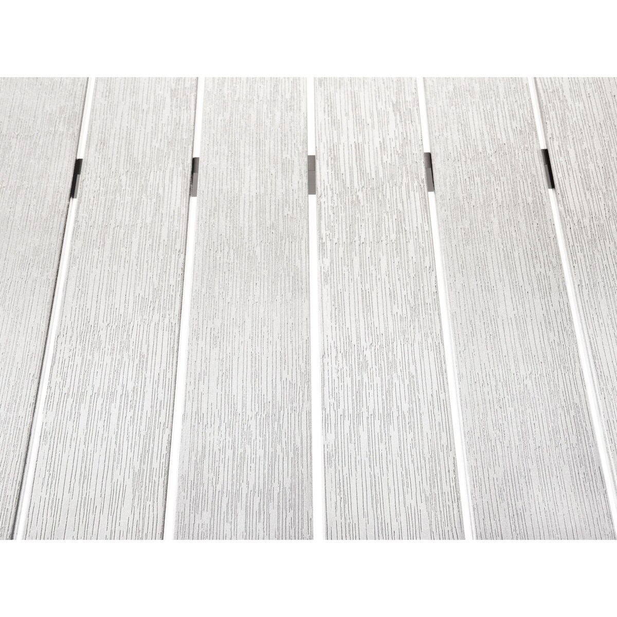 Zestaw ogrodowy stół i 2 ławki biały NARDO