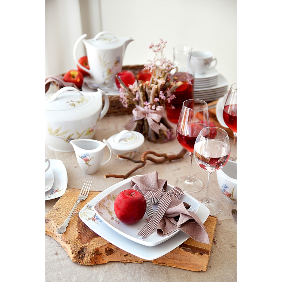 Zestaw obiadowo-kawowy dla 6 osób 30 el. Akcent Letni Czar G860