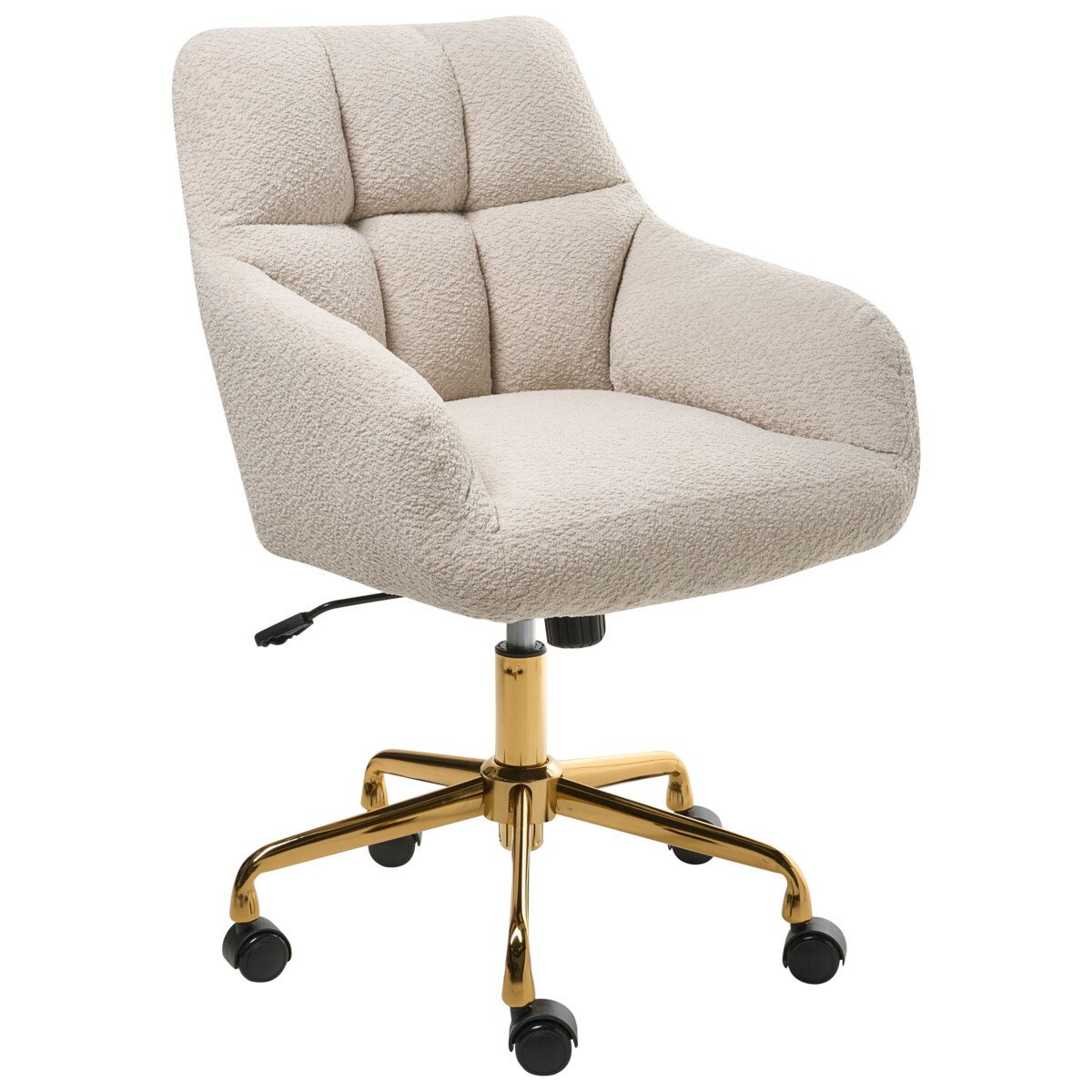 Krzesło obrotowe PALMDALE Boucle Jasnobeżowy