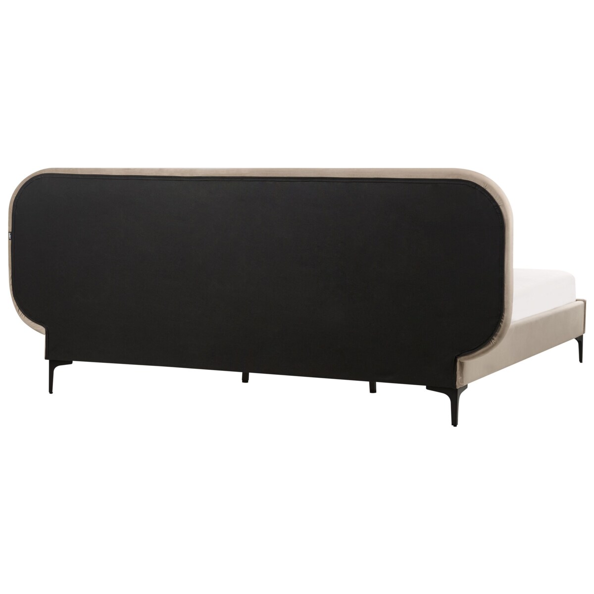 Łóżko Welur SUZETTE 180 x 200 cm Beżowy