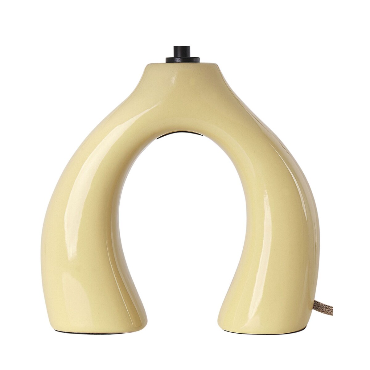 Lampa stołowa ceramiczna żółta ABBIE
