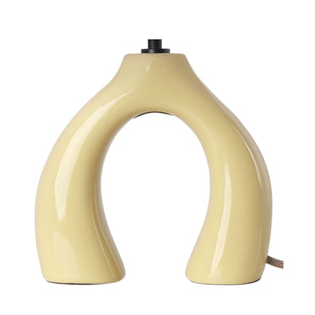 Lampa stołowa ceramiczna żółta ABBIE