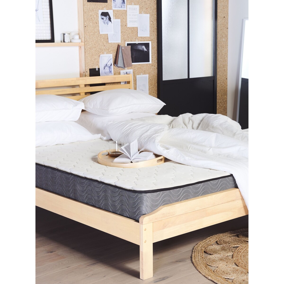 Materac kieszeniowy 180 x 200 cm średnio twardy BLISS