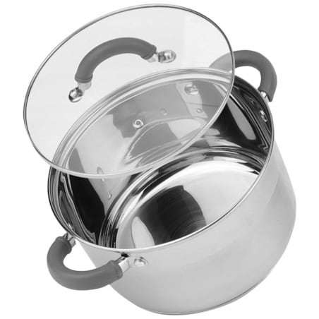 Zestaw garnków stalowych garnki stalowe komplet 6-ele 18/22/24cm gaz indukcja ROSSNER