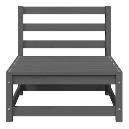 vidaXL Ogrodowa sofa środkowa z antracytowymi poduszkami, szare drewno