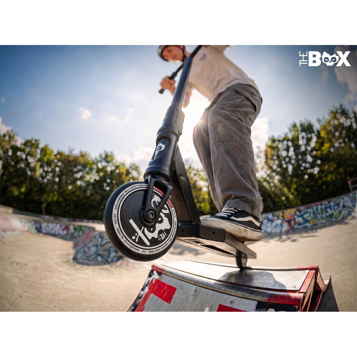 Hulajnoga wyczynowa Soke Box czarny SCS ABEC-9 Max Deck 140x553mm XXL zestaw