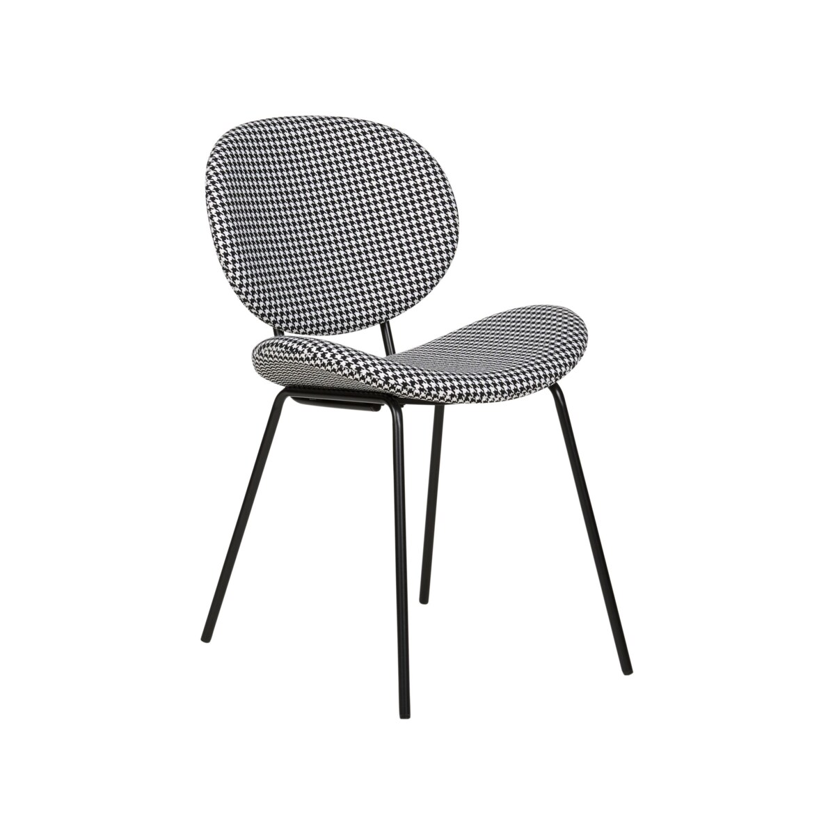 Zestaw 2 krzeseł do jadalni czarno-biały LUANA