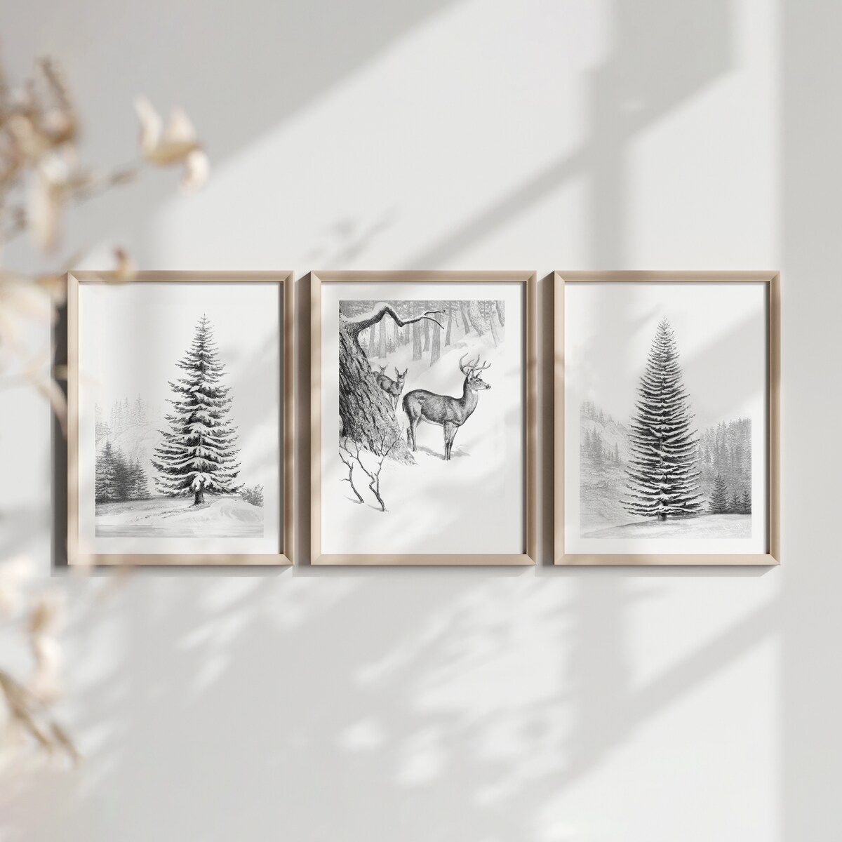 Zestaw Plakatów Zimowy Las 21x30cm