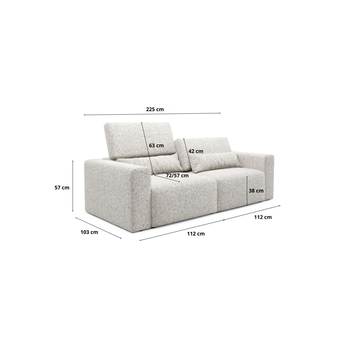 Sofa Posejdon II modułowy premium Kolor: Puente 34