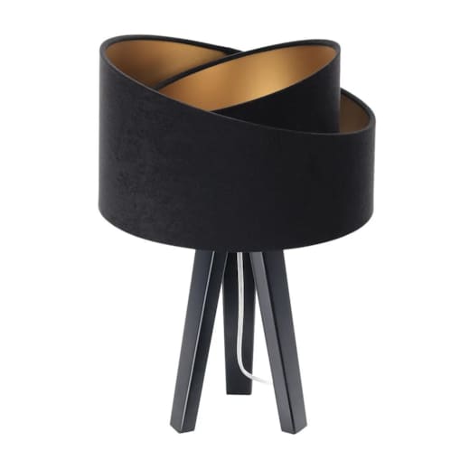 Lampa stołowa GEMSTONE czarna/złota/czarna