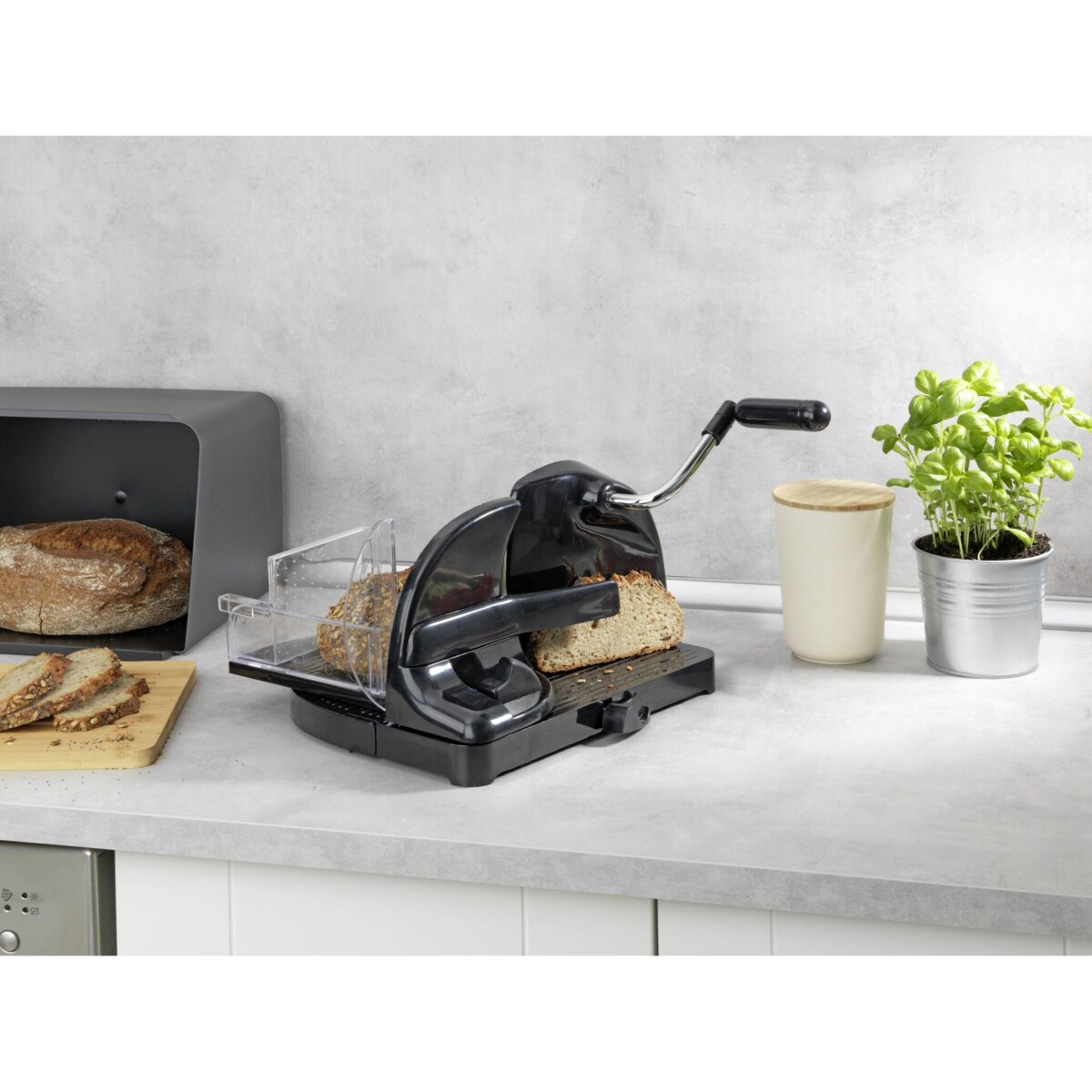 Ręczna krajalnica do chleba na korbkę