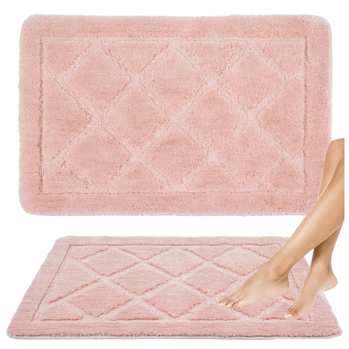 Zestaw 2szt Dywanik łazienkowy Soft 40x60 cm antyposlizgowy różowy
