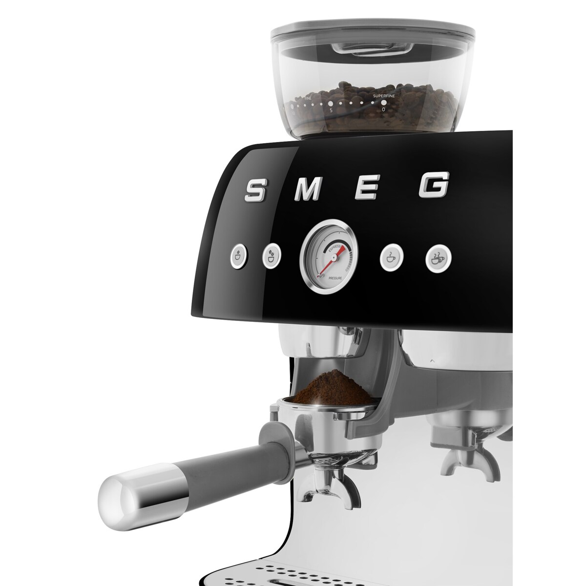 Ekspres do kawy kolbowy czarny, SMEG