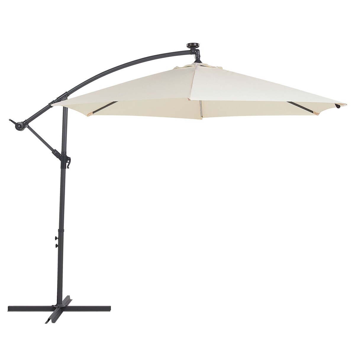 Parasol ogrodowy na wysięgniku LED 285 cm CORVAL Beżowy