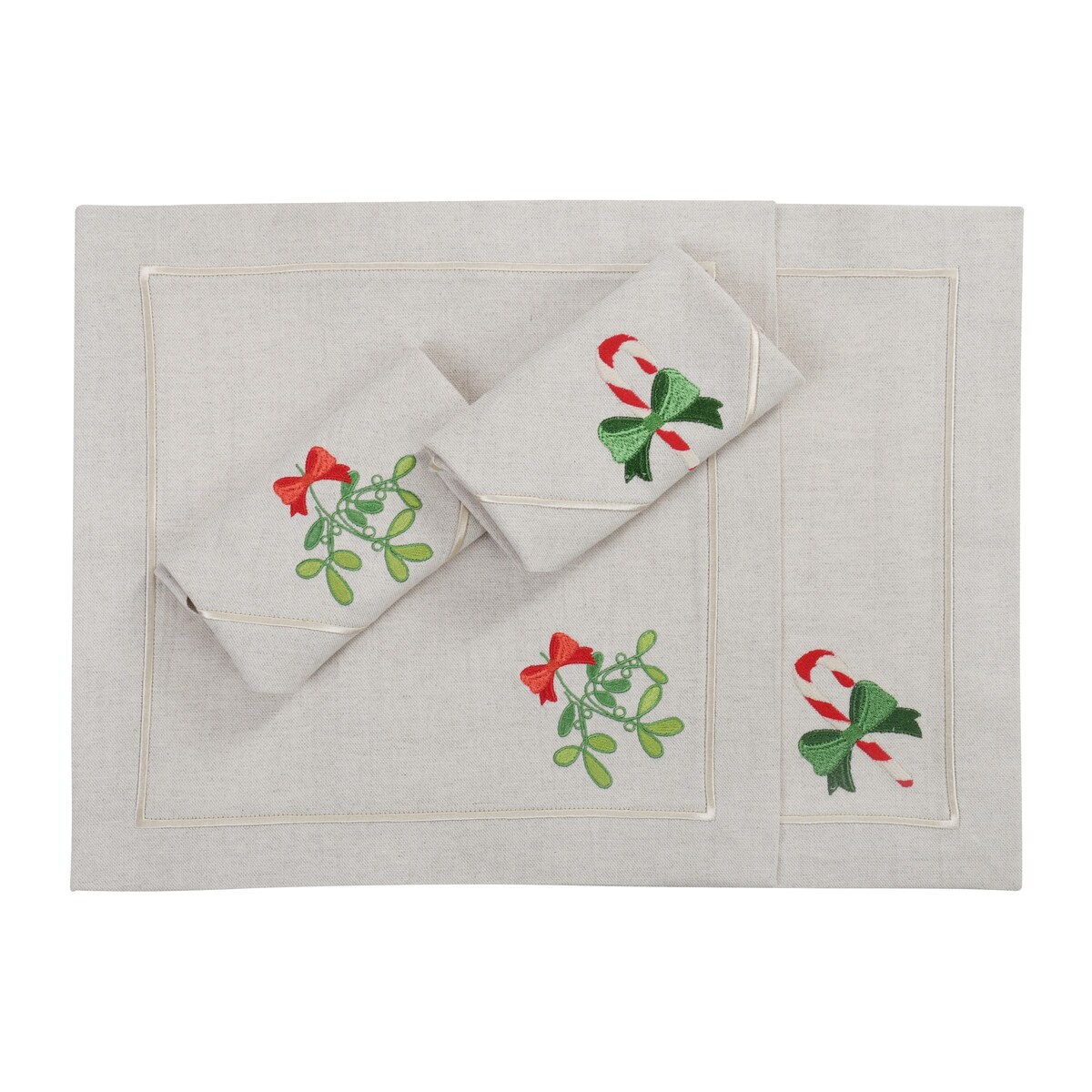 Serwetki Candy Cane & Mistletoe Mirha - 4 sztuki