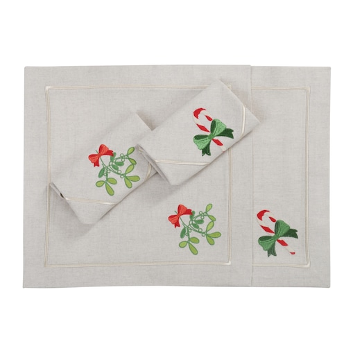 Serwetki Candy Cane & Mistletoe Mirha - 4 sztuki