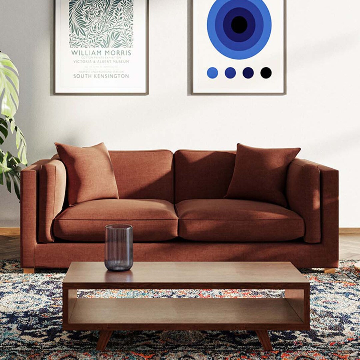 Pomo sofa 3 osobowa Ceglana