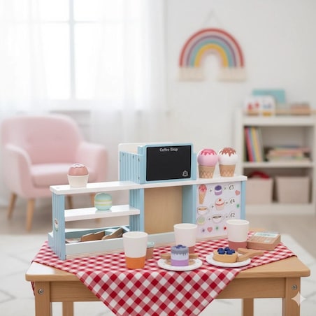 Drewniana lodziarnia dla dzieci ICEheaven - zabawkowy sklep z lodami Mibbi