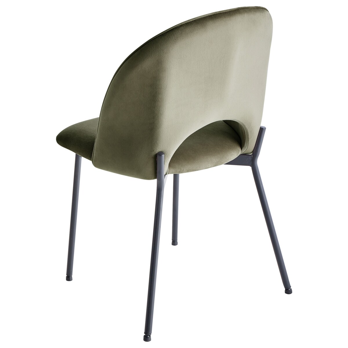 Krzesło do jadalni COVELO Welur Ciemnozielony