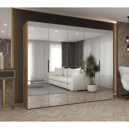 Szafa uchylna otwierana MARBELLA 3 250 wys. 202 cm Artisan + u. Czarny