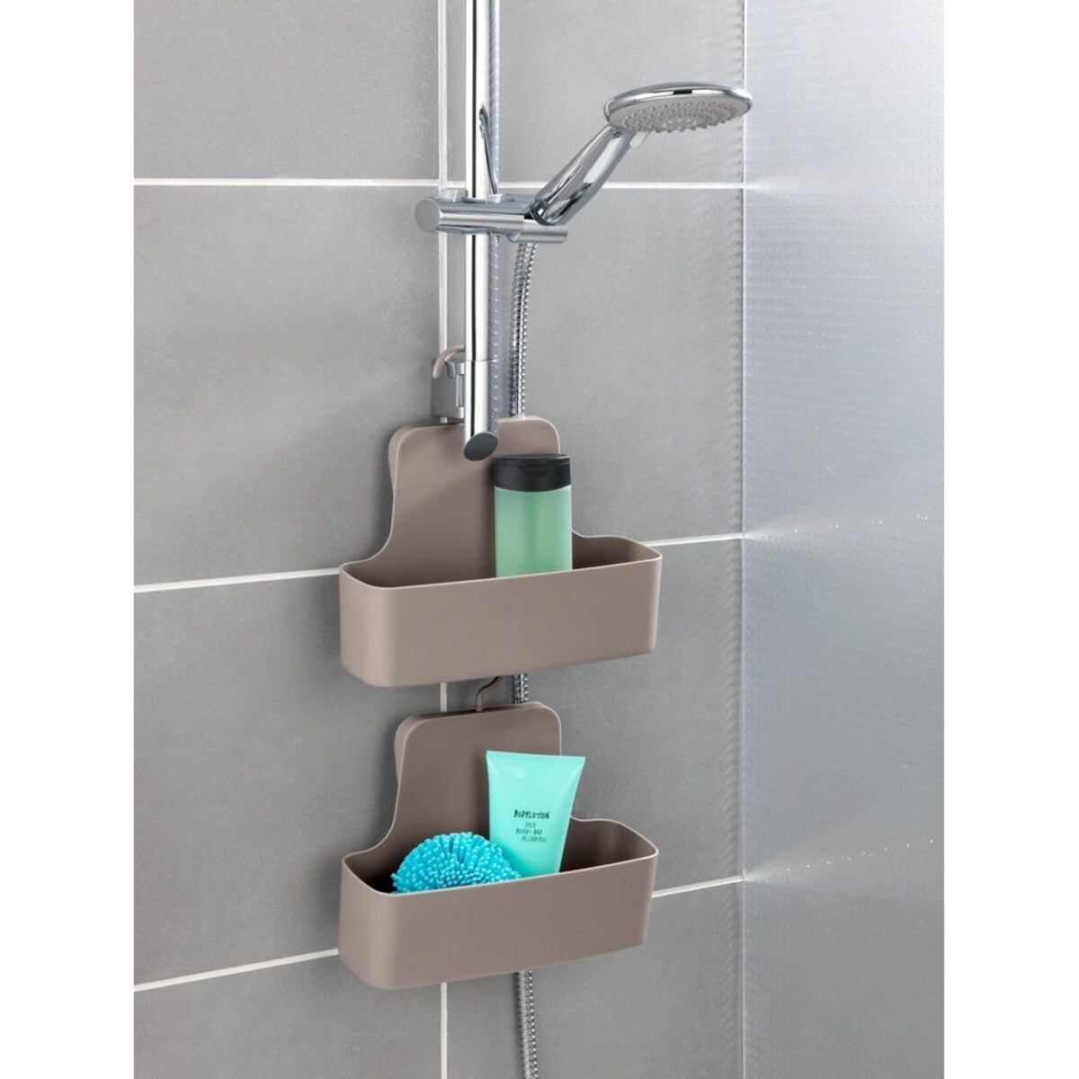 Półka prysznicowa z haczykiem BARCELONA, 26 x 9 x 24 cm, WENKO