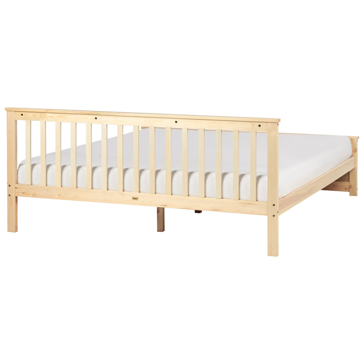 Łóżko OLENDON 180 x 200 cm Drewno Jasne drewno