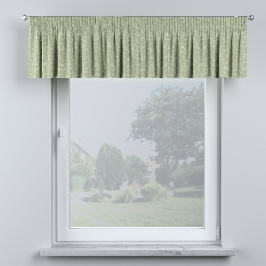 Lambrekin na taśmie marszczącej 130x40 zielony