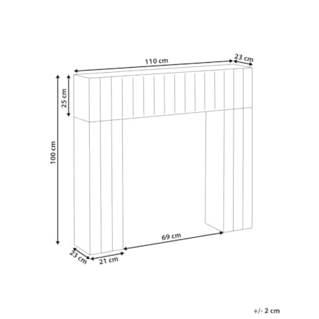 Portal kominkowy BUNBURY Jasnobrązowy