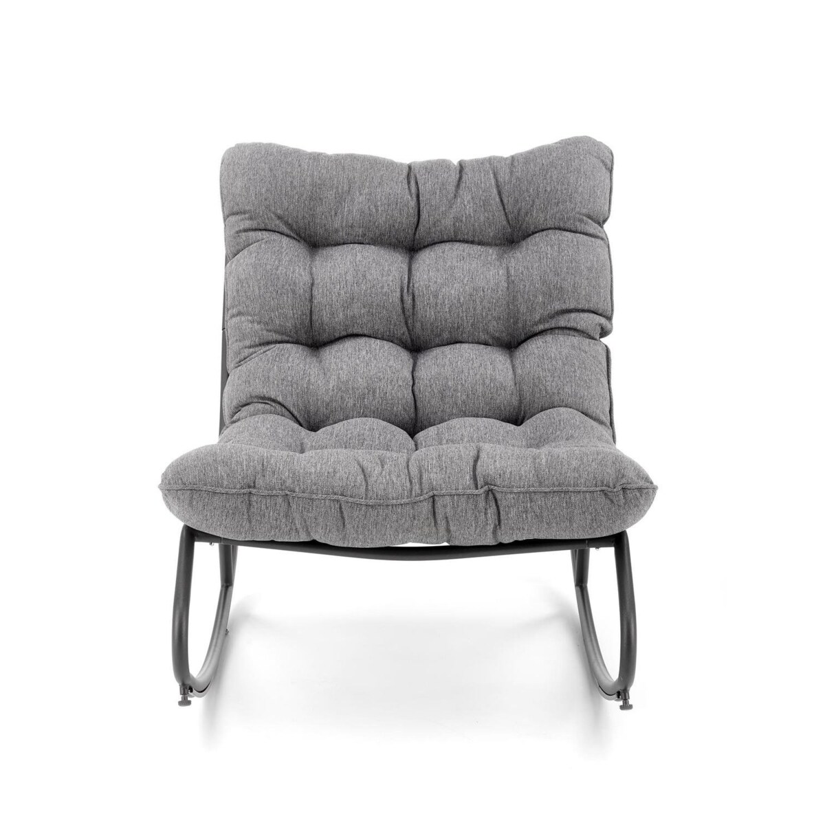 FOTEL BUJANY Dazira szary NA STALOWYCH PŁOZACH