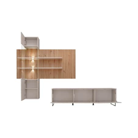 Meblościanka GUSTO LUX A kaszmir/dąb artisan