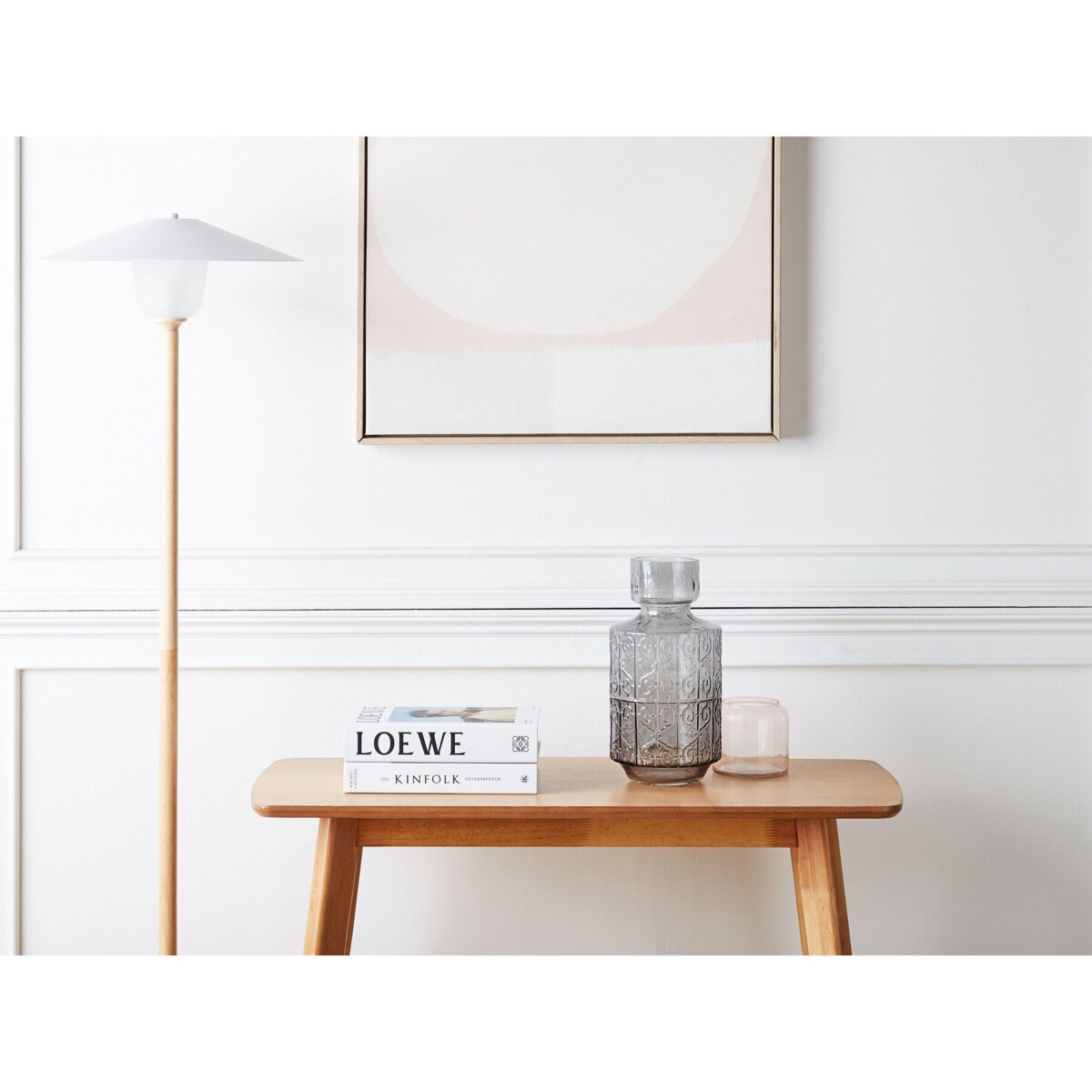 Wazon na kwiaty szklany 33 cm szary DIKELLA