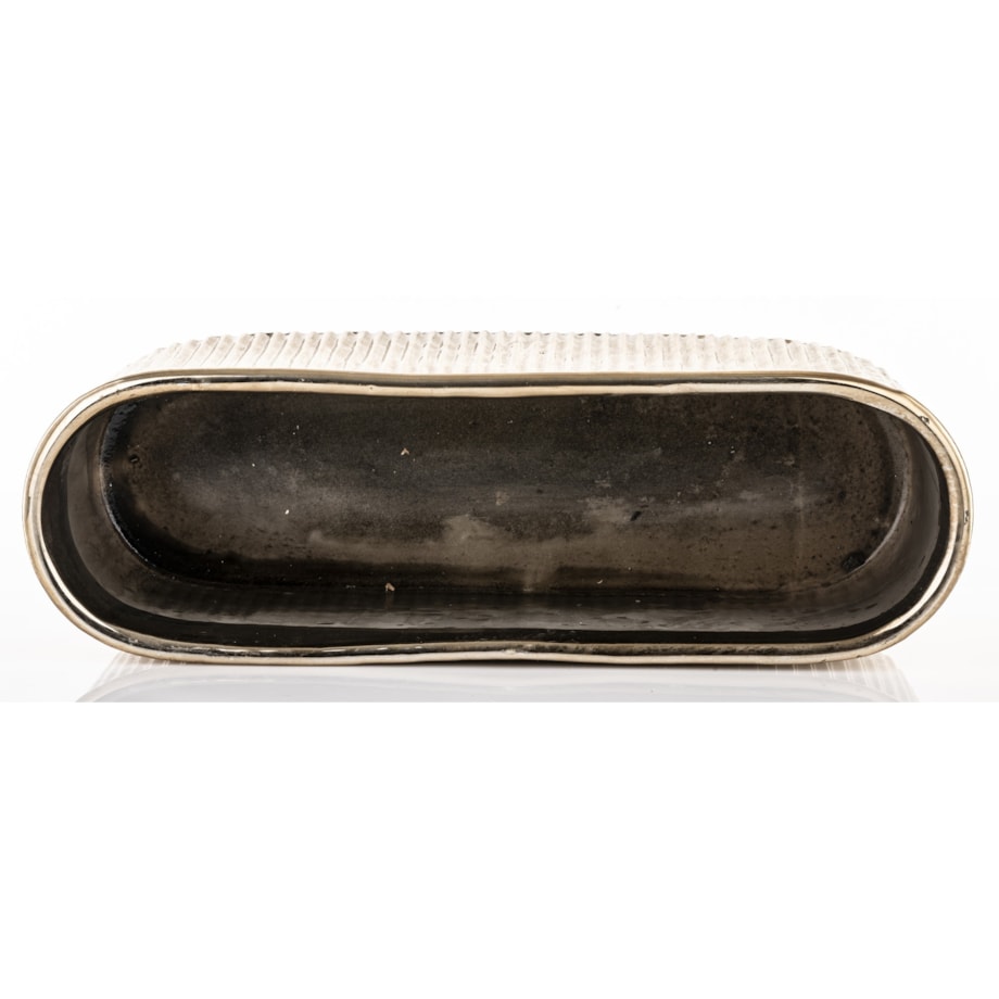 Kwietnik-osłonka kamionkowa 12x38x12 cm złota