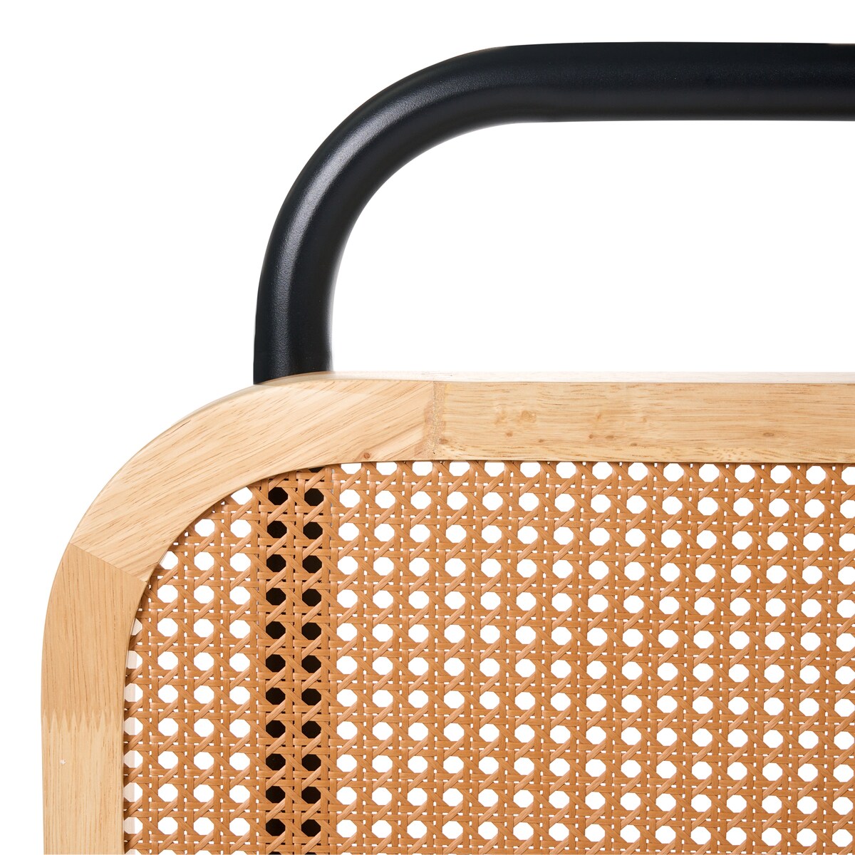 Łóżko Rattan BOUSSICOURT 160 x 200 cm Jasnobrązowy