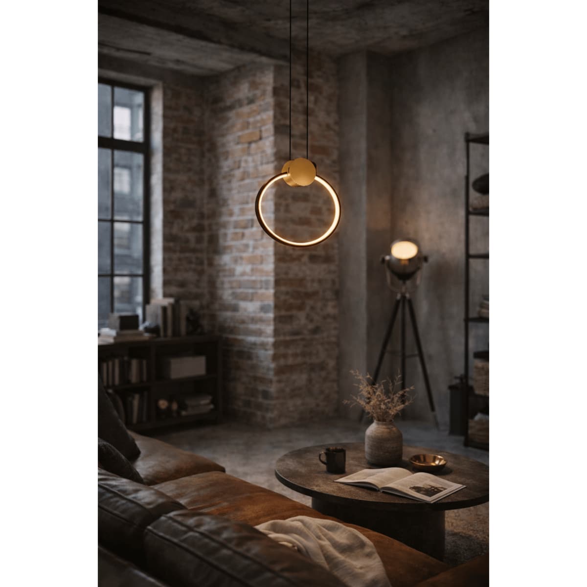 LAMPA WISZĄCA ZAFIRO S MOSIĄDZ CZERŃ