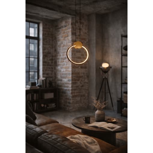 LAMPA WISZĄCA ZAFIRO S MOSIĄDZ CZERŃ