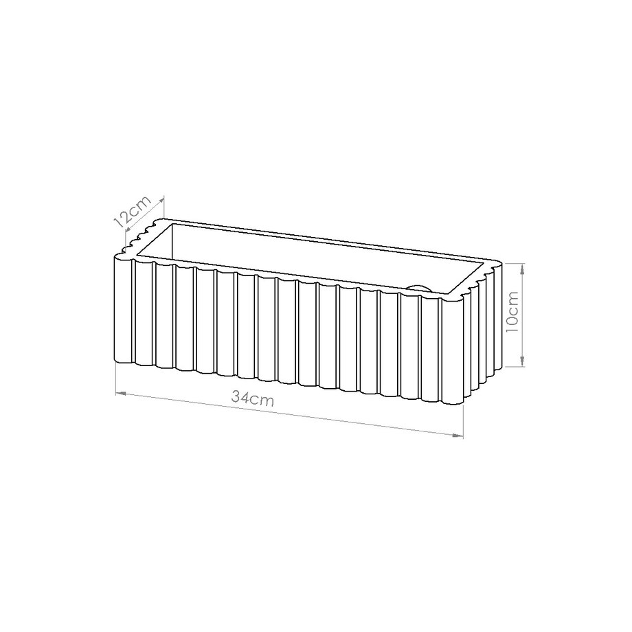 Kinkiet ceramiczny RIGATA zielony oliwkowy