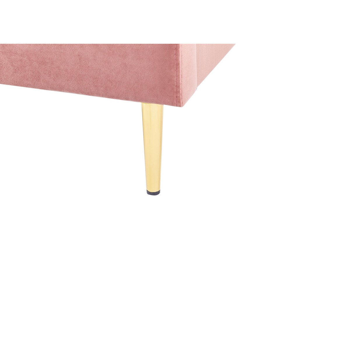 Łóżko welurowe 180 x 200 cm różowe CHALEIX