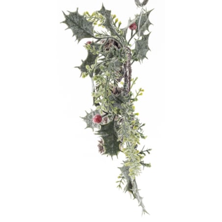 Wianek zimowy 2 szt. ostrokrzew 30x30x5 cm KRISTORN