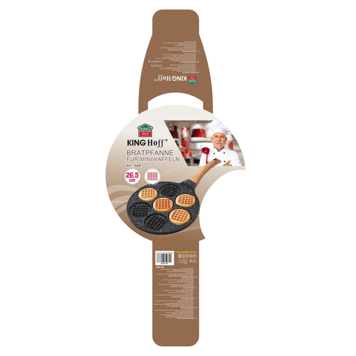 Patelnia do mini gofrów 26cm placków pancake na indukcję gaz KINGHOFF