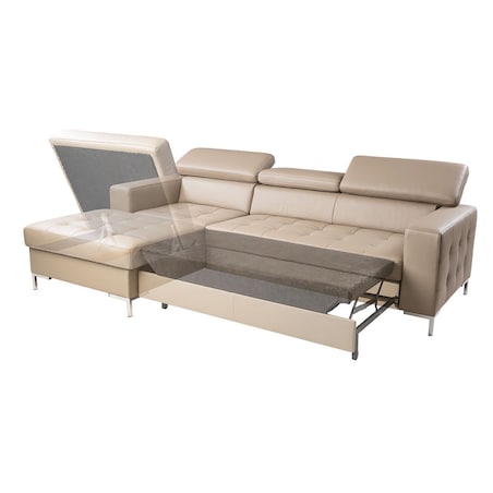 Sofa narożna rozkładana Reco granatowa