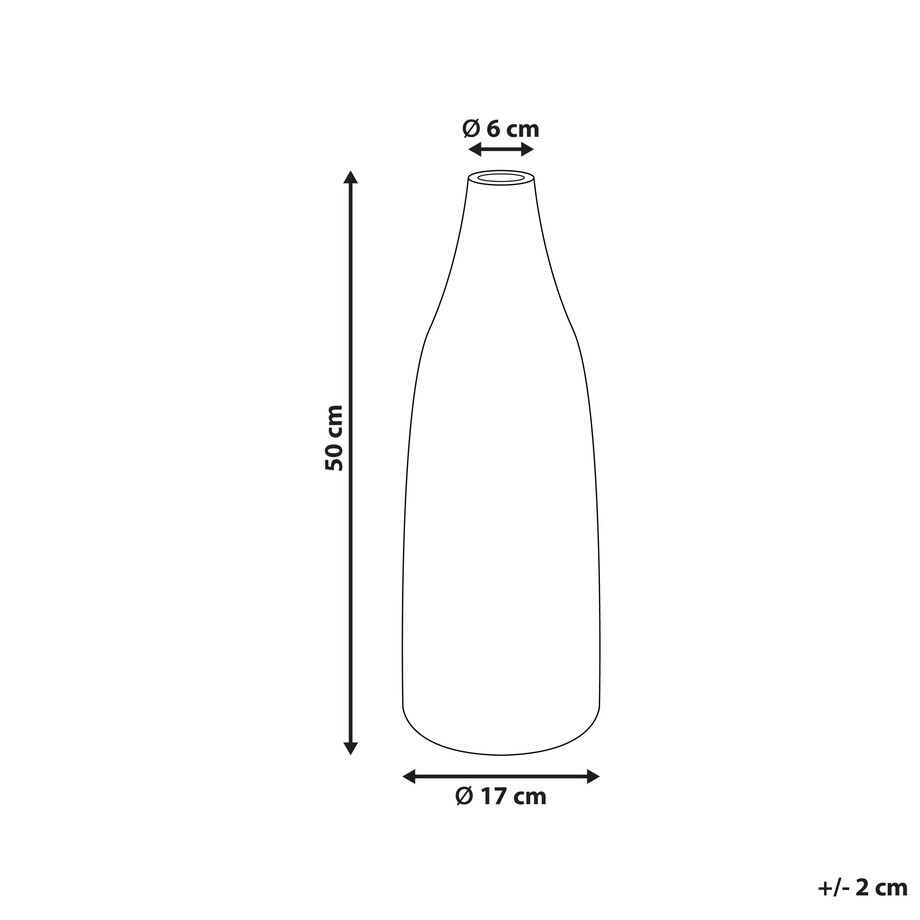 Wazon dekoracyjny FLORENTIA Ceramika 50 cm Czarny
