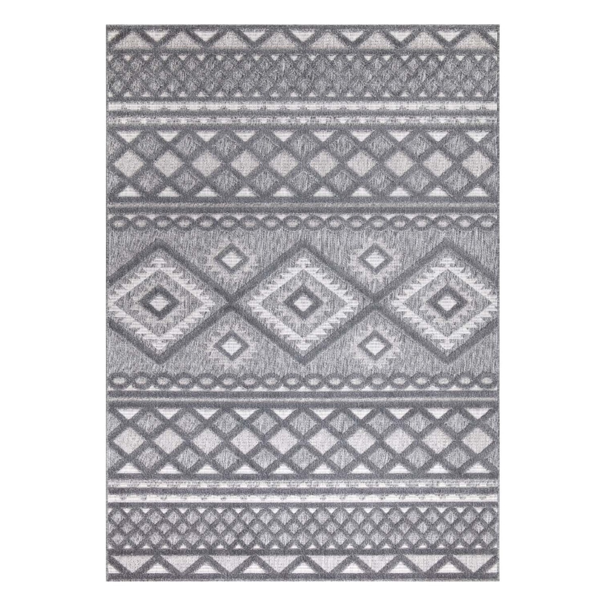 Dywan na zewnątrz i do wnętrz boho Sanori 4350 Antracyt 150x150