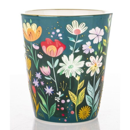 Kubek porcelanowy 300 ml 10x12,5x9 cm BLUMEN-II small wielokolorowy